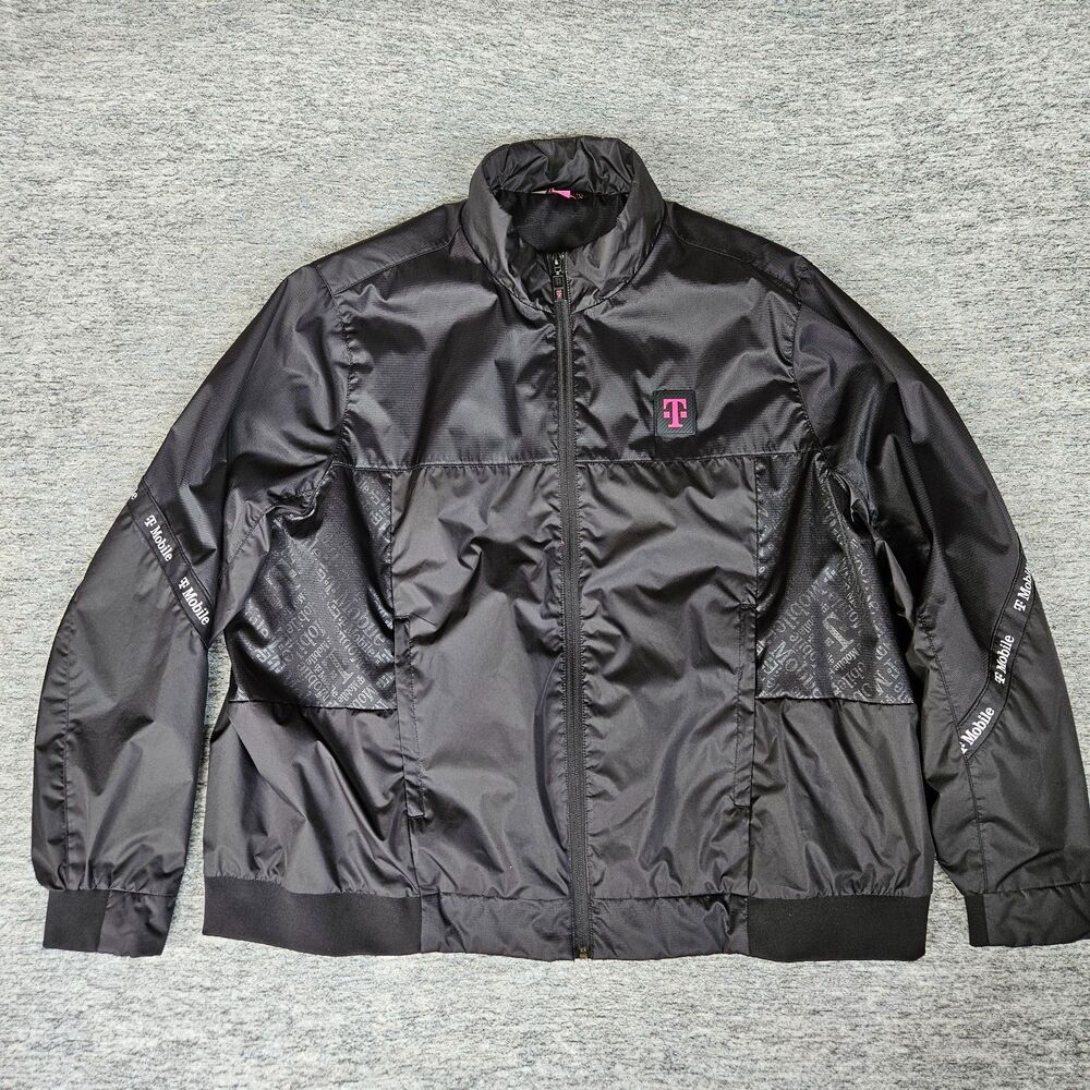 T-Mobile Women's 3XL Full Zip Black Employee Staff Jacket Black Reflective 🔥